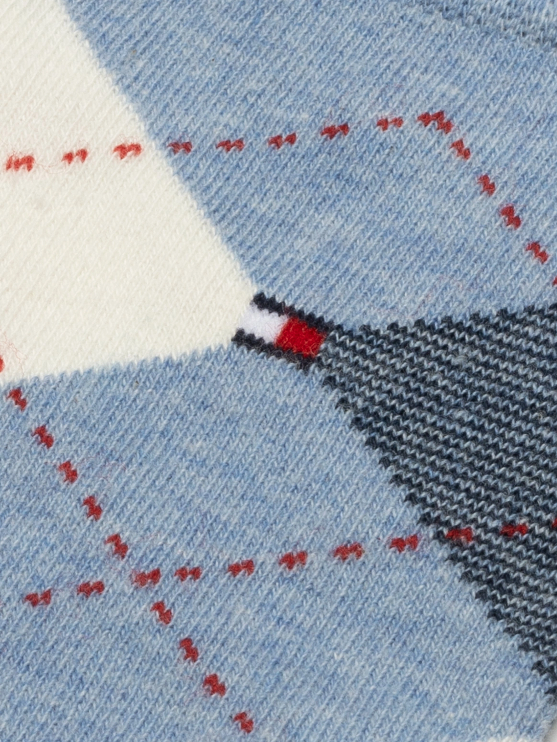 Tommy Hilfiger 2-Pack Crew Socks: Cool Blue Checked Style for Men