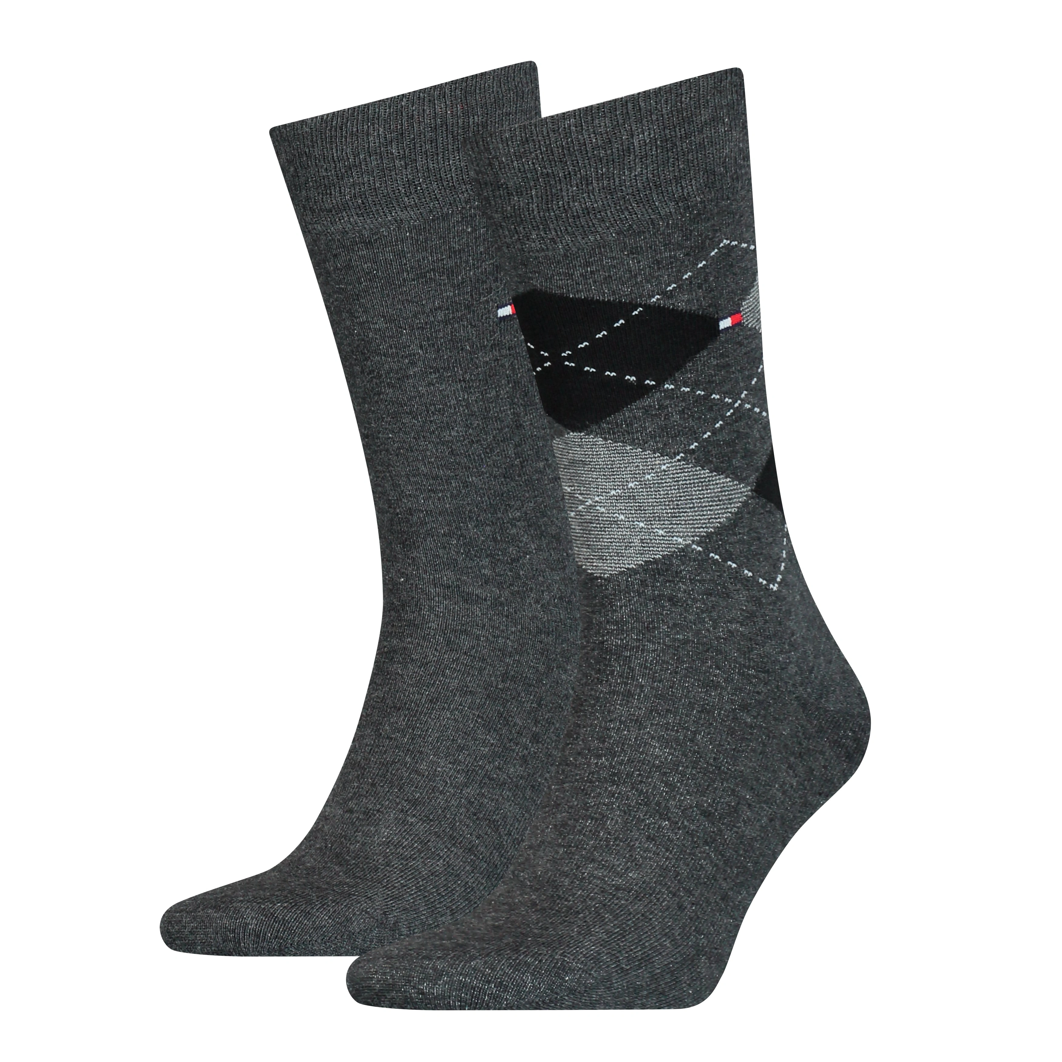 Fresh Tommy Hilfiger Checkered Crew Socks Duo Grey Style